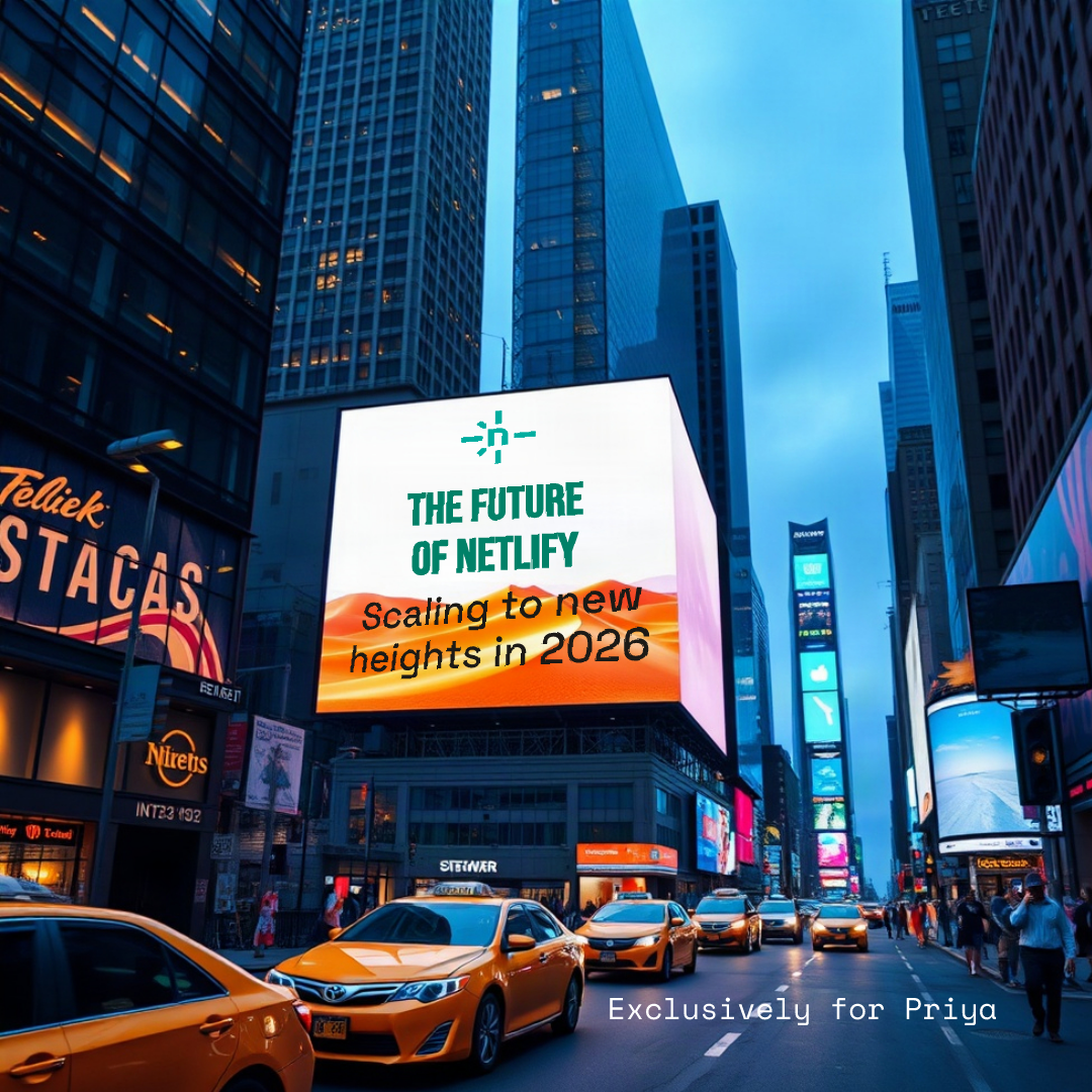 Times Square billboard for Priya (Netlify)